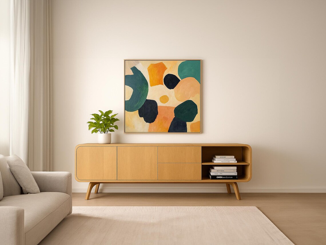 Ahşap TV Ünitesi Media Konsol (2 Kapaklı, 2 Çekmeceli)2