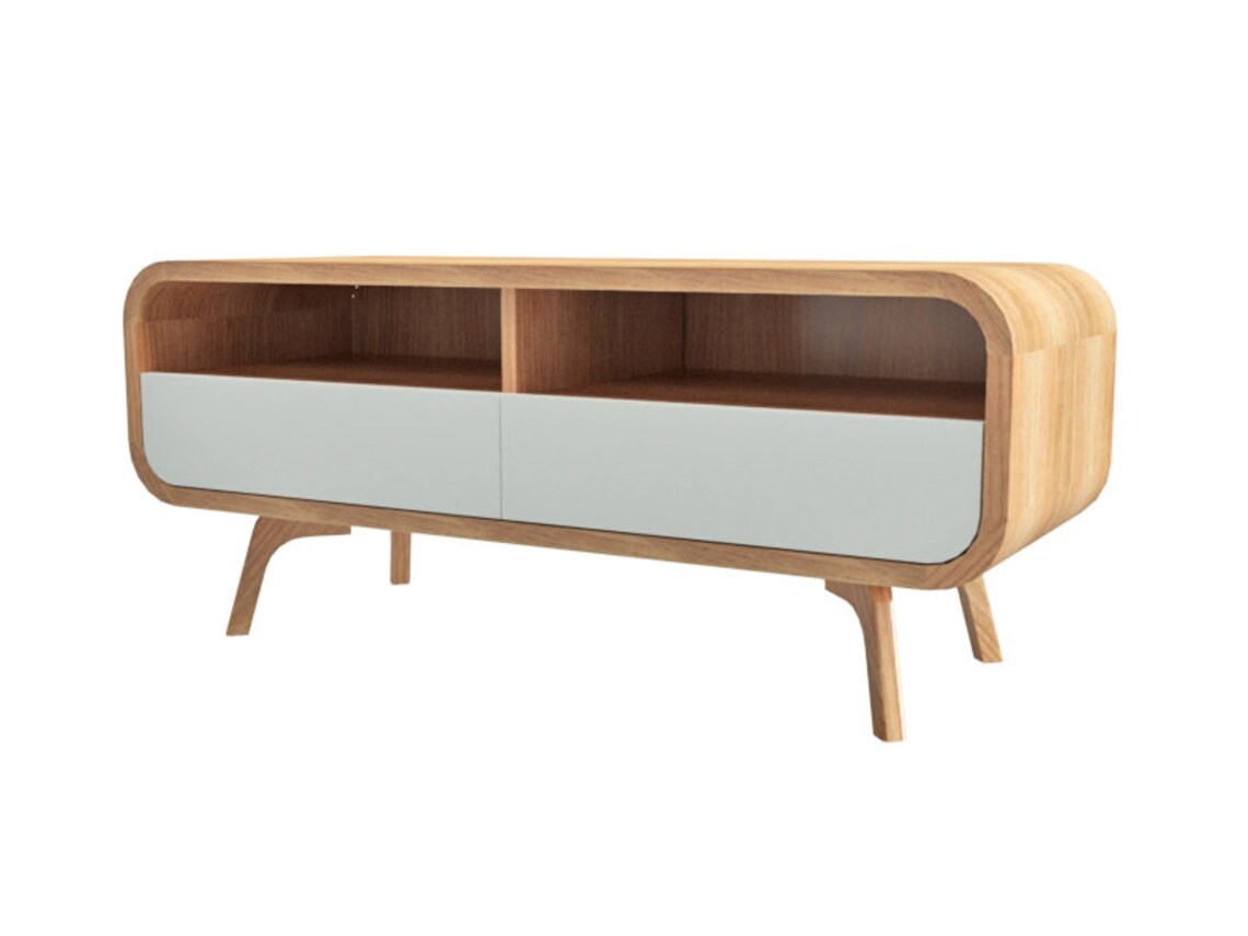 Ahşap TV Ünitesi – Masif 2 Çekmeceli