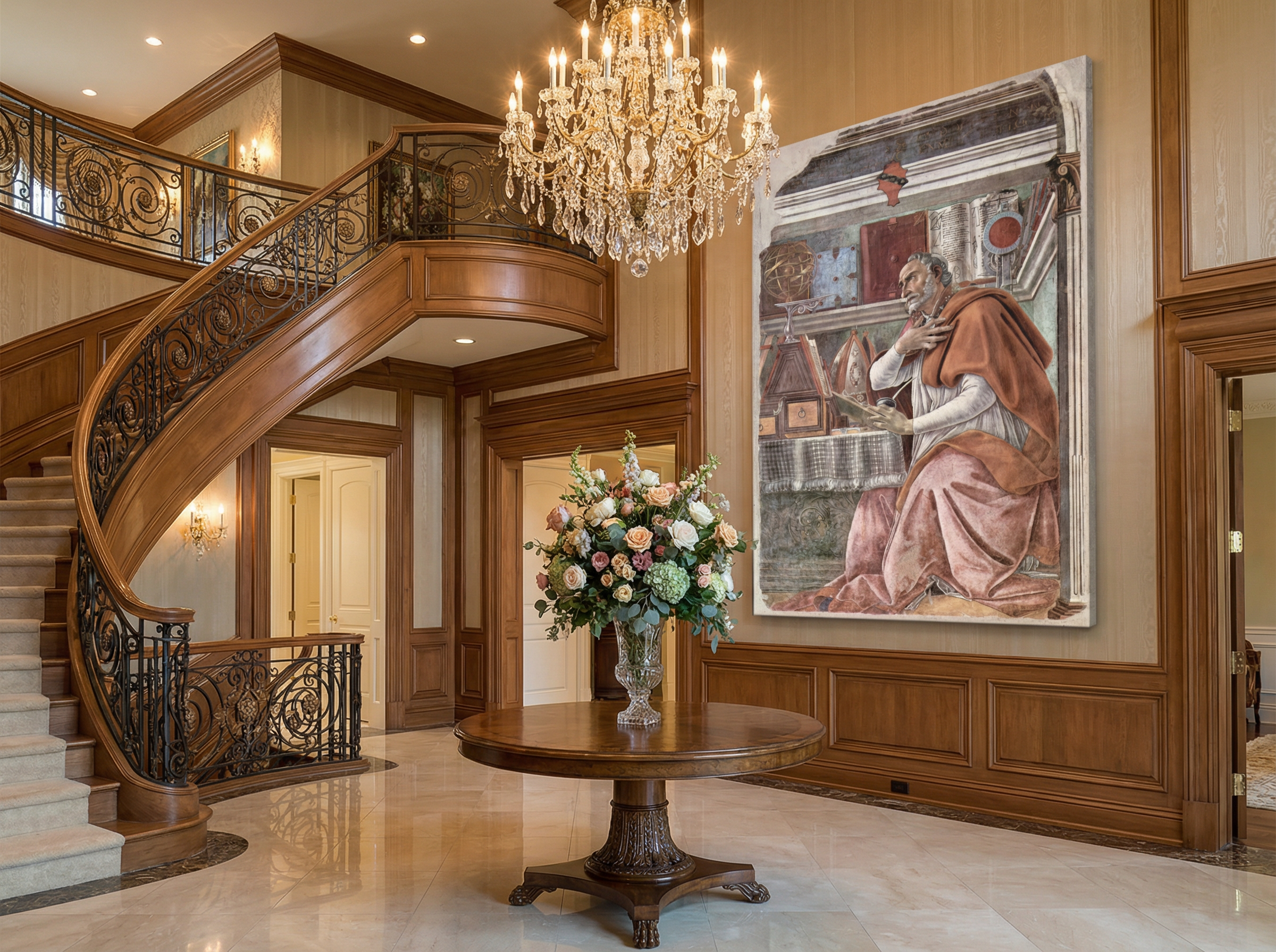 Aziz Augustinus Çalışma Odasında original Botticelli