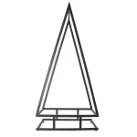 Çam Ağaç Formlu Metal Odunluk – Siyah Dekoratif Şömine Odunluğu