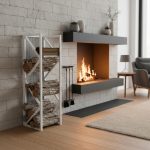 Endüstriyel X Çerçeveli Siyah Metal Odunluk