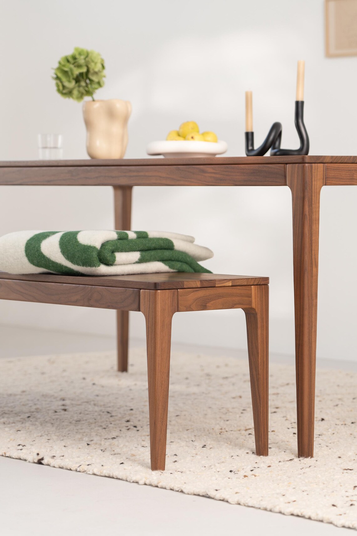 Masif Ahşap Masa & Bench1