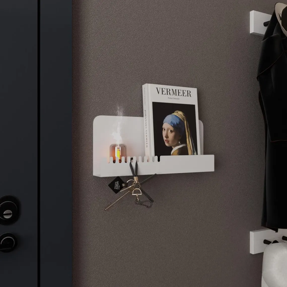 Metal Duvar Anahtarlık Rafı1