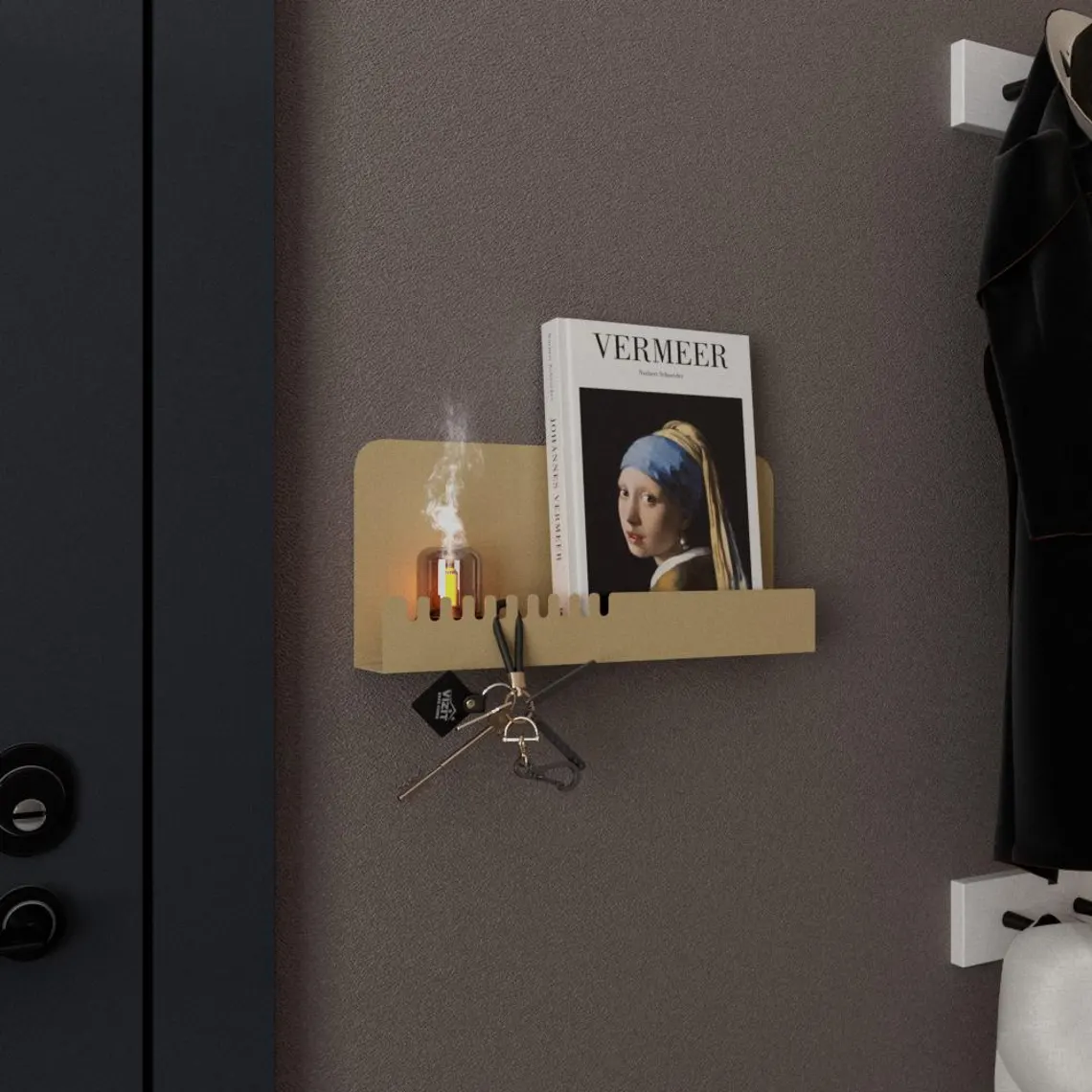 Metal Duvar Anahtarlık Rafı3