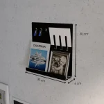 Metal Duvar Düzenleyici – Dergilik ve Anahtarlık Rafı