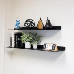 Modern Metal Duvar Rafı – Yüzer Tasarım