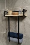 Raflı Banyo Havluluk – Duvar Askı Ünitesi