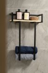 Raflı Banyo Havluluk – Duvar Askı Ünitesi