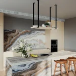 Siyah Metal Askılık ve Ahşap Duvar Rafı – Asma Mutfak & Salon Rafı