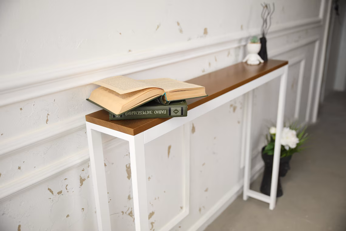 Slim Ahşap Duvar Konsolu Dresuar