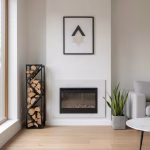 Slim Siyah Metal Odunluk Raf