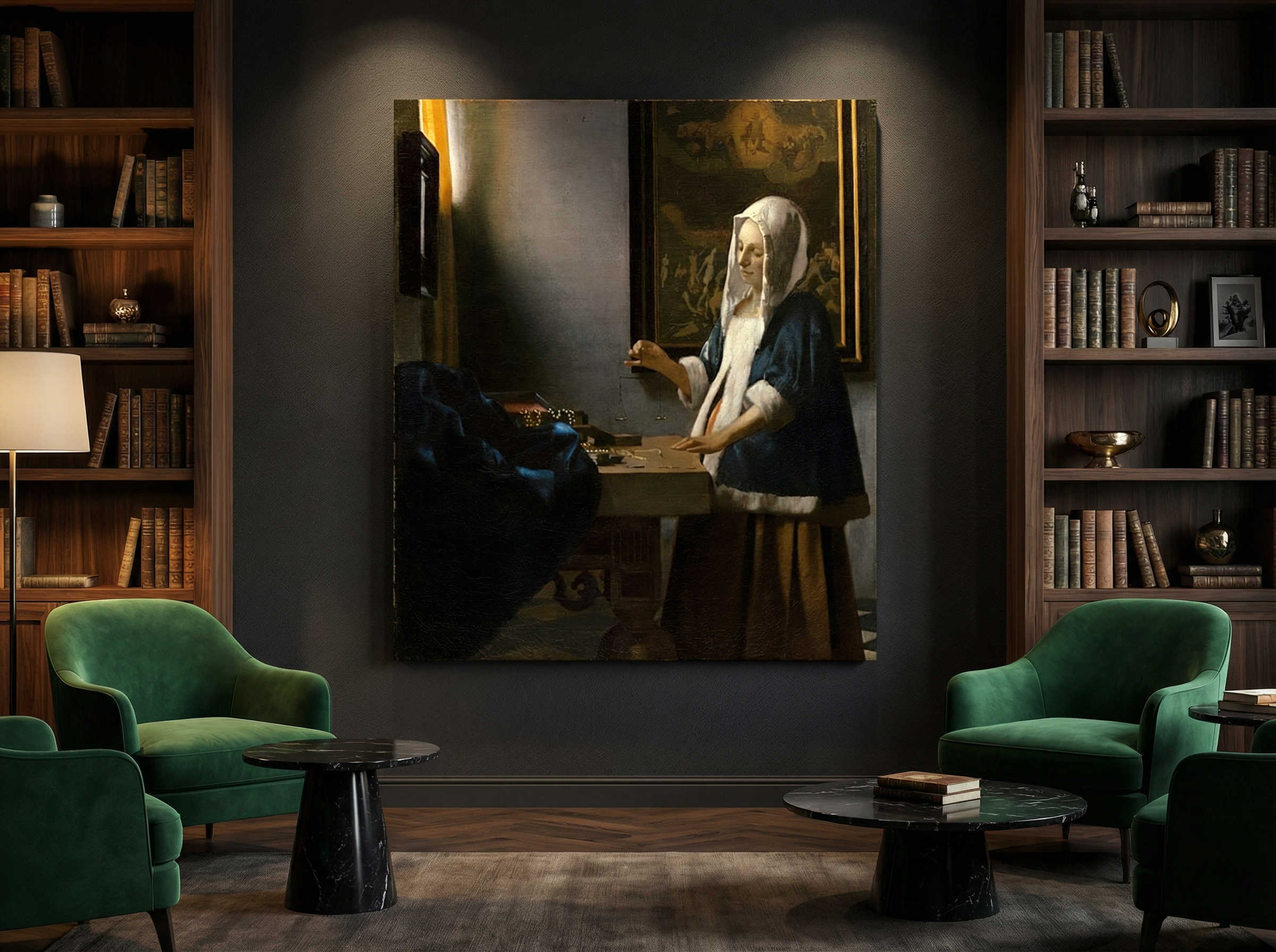 Woman Holding a Balance