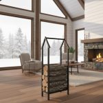 Yüksek Metal Odunluk – Modern Ev Formlu Şömine Odunluğu