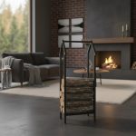 Yüksek Metal Odunluk – Modern Ev Formlu Şömine Odunluğu