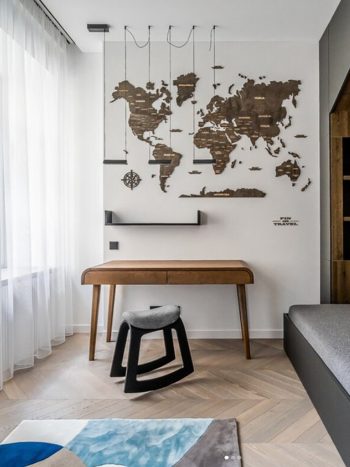 LUMA Masif Ahşap Çalışma Masası – Soft Close Çekmeceli Ön görünümü